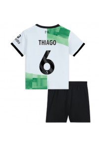 Fotbalové Dres Liverpool Thiago Alcantara #6 Dětské Venkovní Oblečení 2023-24 Krátký Rukáv (+ trenýrky)